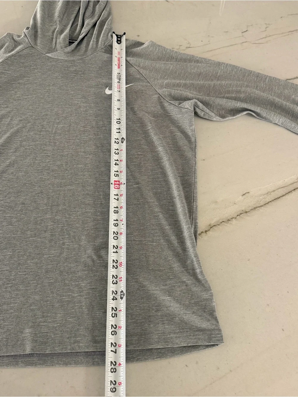 Nike Swim Hydroguard Hoodie Shirt Men's Medium Gray Heather Dri-Fit UPF 40+ Sun